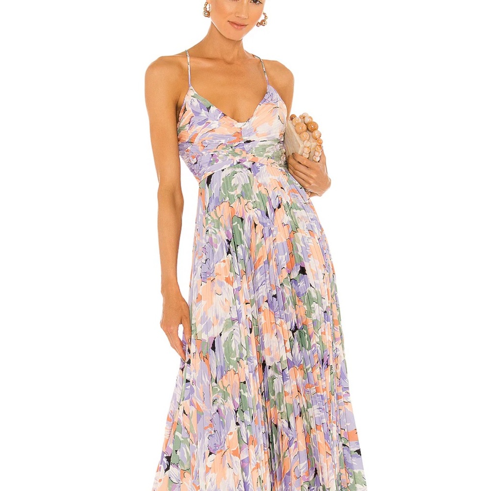 ASTR the label Blythe dress coral multi